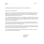 Letter Of Counseling Example in Letter Of Counseling Template