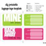 Luggage Tag Template Word ~ Addictionary within Luggage Tag Template Word