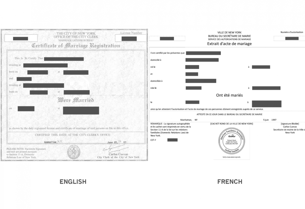 Marriage Certificate Translation Sample - Richard Gliech inside Marriage Certificate Translation Template