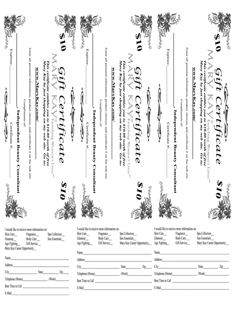 Mary Kay Gift Certificate - Fill Out And Sign Printable Pdf Template |  Signnow intended for Mary Kay Gift Certificate Template
