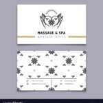 Massage And Spa Therapy Business Card Template Vector Image within Massage Therapy Business Card Templates