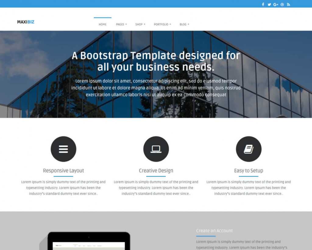 Maxibiz - Bootstrap Business Website Template - Templatemag throughout Bootstrap Templates For Business