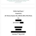 Medicolegal Reporting - Mr Thomas Chapman in Medical Legal Report Template