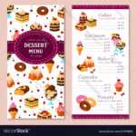 Menu Template For Bakery Desserts Cakes Royalty Free Vector with Free Bakery Menu Templates Download