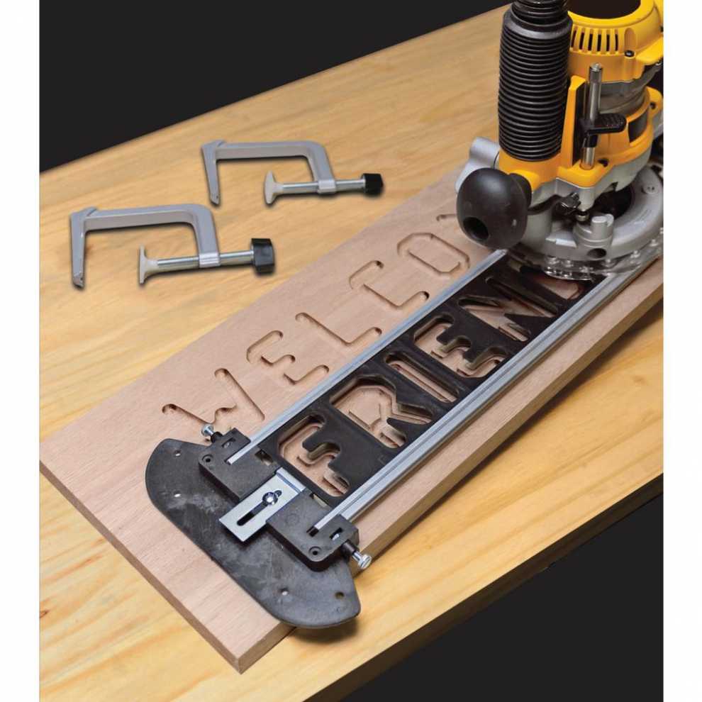 Milescraft Signpro Complete Sign Making Router Jig Template Kit With  Templates, Bits And Bushings-1212 - The Home Depot pertaining to Router Letter Templates