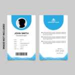 Minimal Blue Employee Id Card Template Design - Download throughout Template For Id Card Free Download