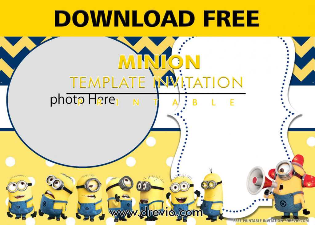 Minion-Invitation-Card-Watermark | Download Hundreds Free with Minion Card Template