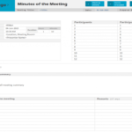 Minutes Of Meeting Project Management Template in Mom Meeting Template