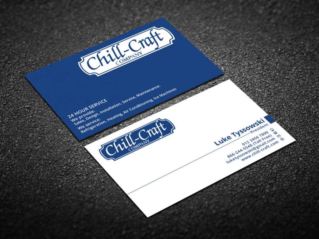 Modern, Professional, Hvac Business Card Design For Chill for Hvac Business Card Template