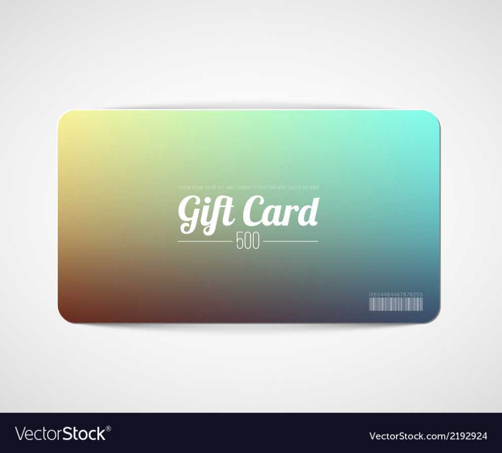 Modern Simple Gift Card Template Royalty Free Vector Image for Gift Card Template Illustrator