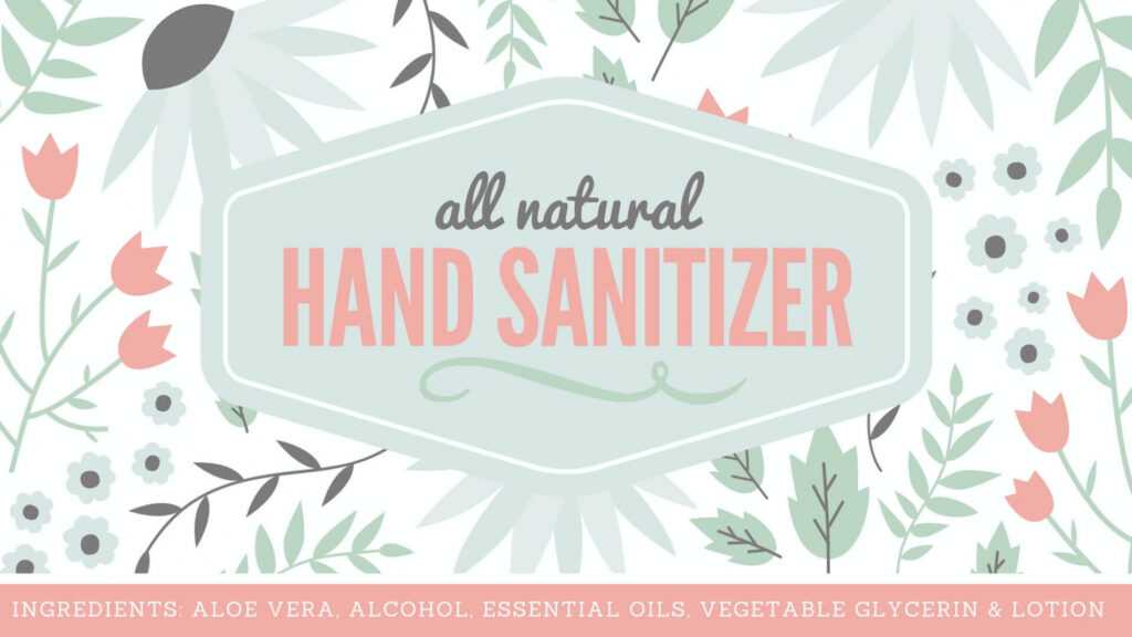 Natural Hand Sanitizer Recipe intended for Hand Sanitizer Label Template