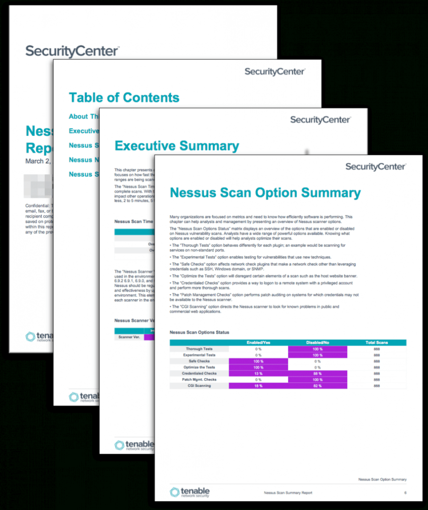 Nessus Scan Summary Report - Sc Report Template | Tenable® with Nessus Report Templates