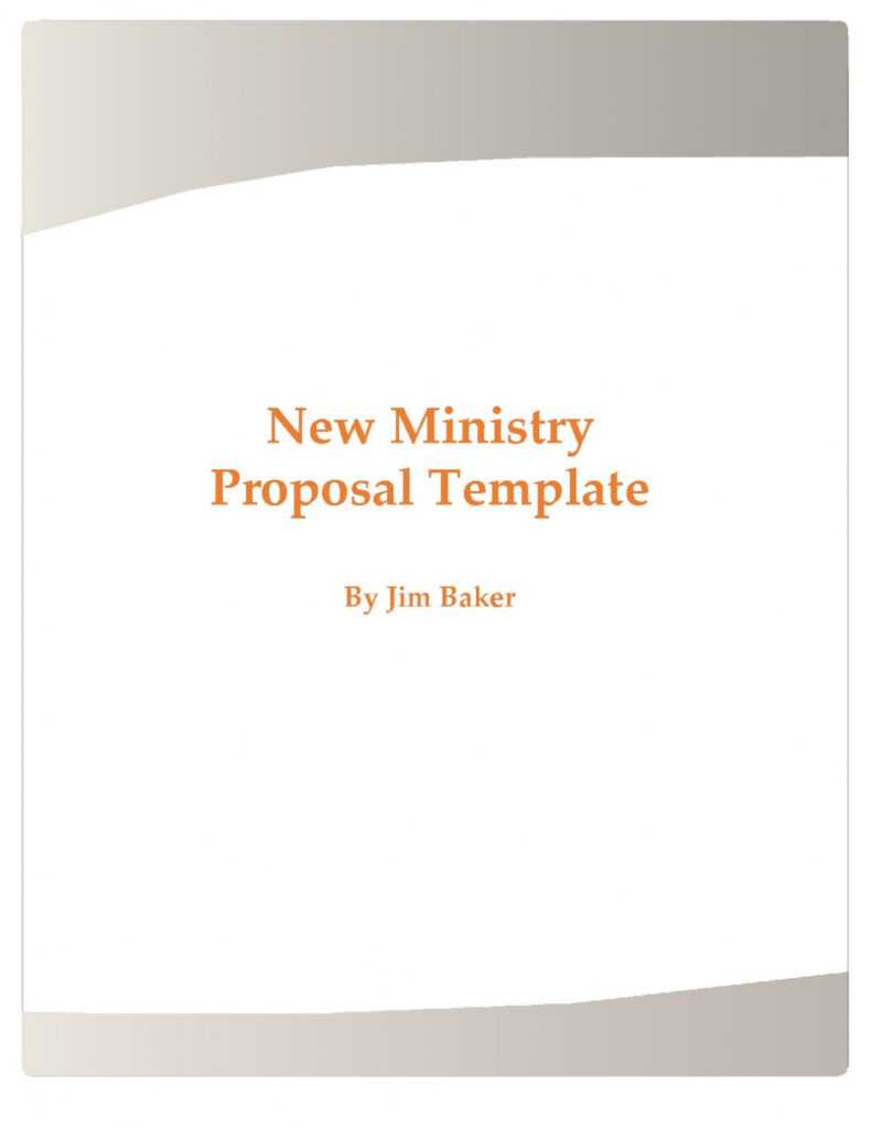 New Ministry Proposal Template - Sacred Structures By Jim pertaining to Ministry Proposal Template