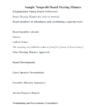 Nonprofit Board Meeting Minutes Template | Diligent Insights for Non Profit Board Meeting Minutes Template
