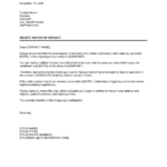 Notice Of Default In Payment Template | By Business-In-A-Box™ for Notice Of Default Letter Template