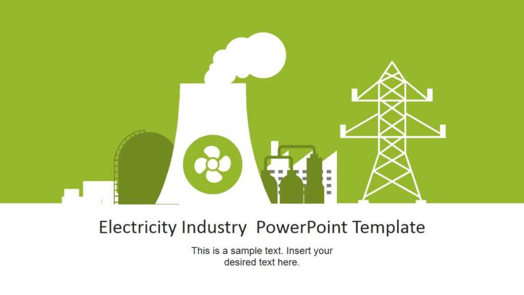 Nuclear Power Plant Vector For Electricity Industry pertaining to Nuclear Powerpoint Template