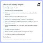One On One Meeting Template: Top 10 Questions Great Managers in One One One Meeting Template