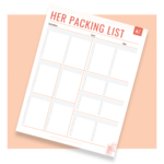 Packing Checklist Template - Her Packing List within Blank Packing List Template