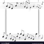 Paper Template With Music Notes In Background Vector Image with regard to Music Notes Paper Template