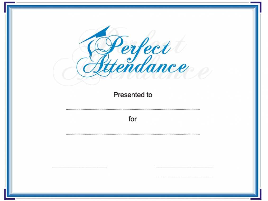 Perfect Attendance Powerpoint Ppt Template, Perfect regarding Perfect Attendance Certificate Template