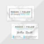 Personalized Rodan And Fields Business Cards, Marble Rf Template intended for Rodan And Fields Business Card Template