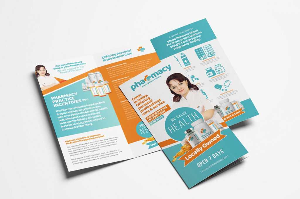 Pharmacy Tri-Fold Brochure Template - Psd, Ai &amp; Vector with Pharmacy Brochure Template Free