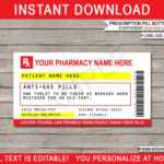 Pill Bottle Label Template ~ Addictionary inside Prescription Bottle Label Template