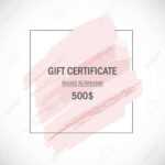 Pink Gift Certificate Template. with Pink Gift Certificate Template