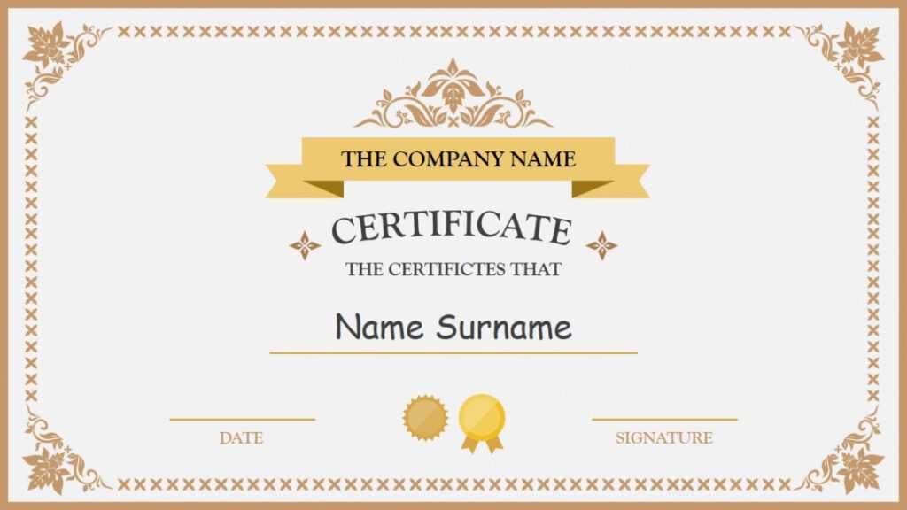 Polished Design Certificate For Powerpoint intended for Certificate Of Participation Template Ppt