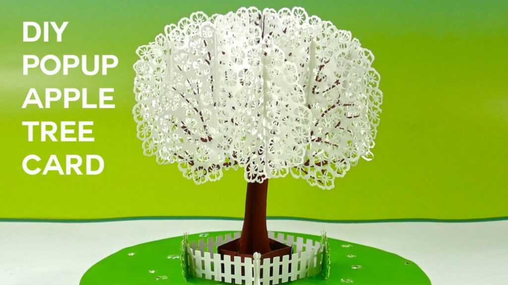 Pop-Up Apple Tree Card Tutorial (3D Sliceform On The Cricut) pertaining to Pop Up Tree Card Template