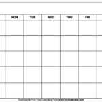 Printable Blank Calendar Templates intended for Blank Calender Template