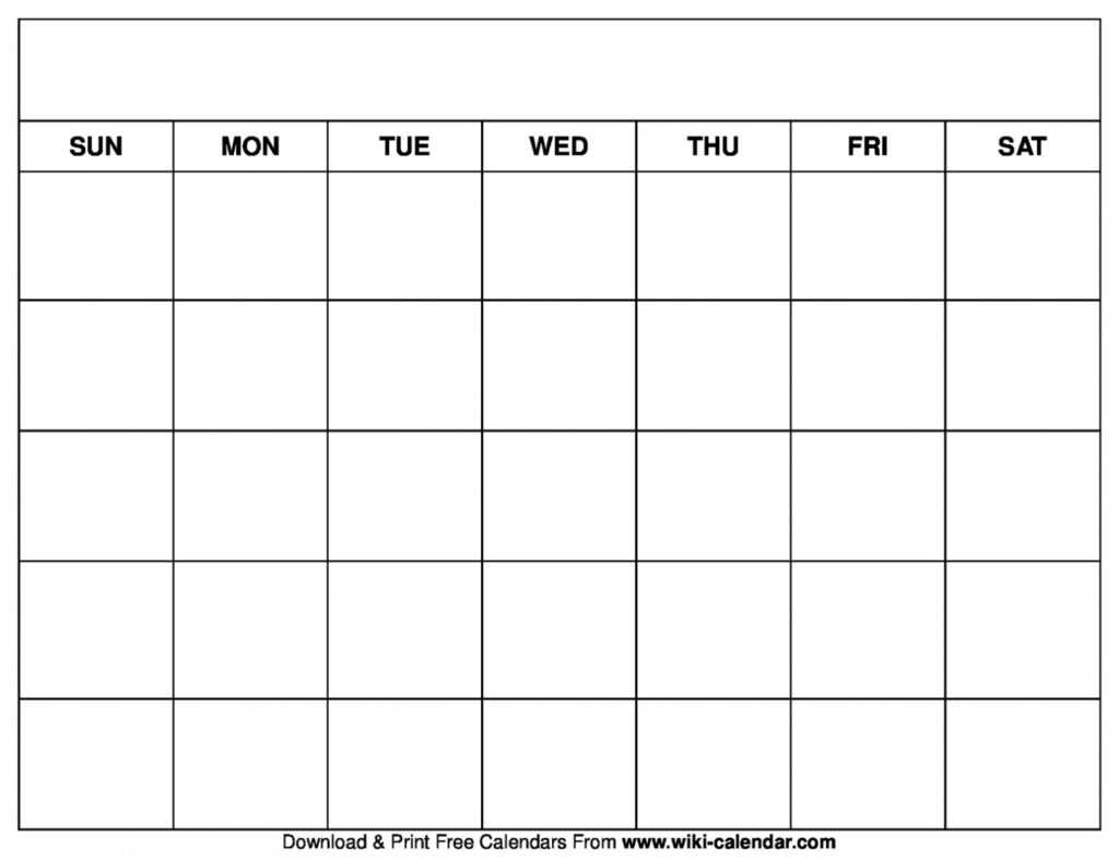 Printable Blank Calendar Templates pertaining to Full Page Blank Calendar Template