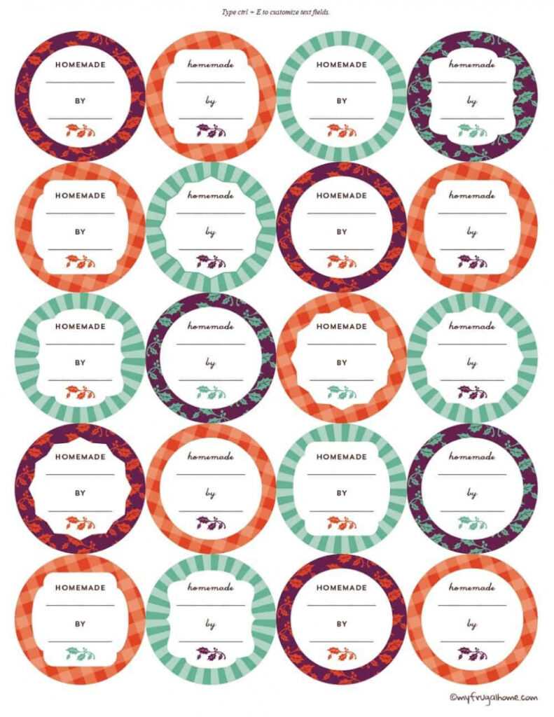 Printable Canning Jar Labels throughout Canning Labels Template Free