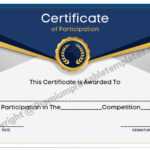 Printable Certificate Of Participation- Pdf &amp; Editable with Certificate Of Participation Template Pdf