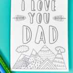 Printable Father'S Day Card &amp; Gift Tags + Bonus Coloring Page! throughout Fathers Day Card Template