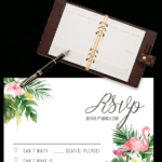 Printable Free Wedding Rsvp Template &amp; Cards Microsoft Word for Free Wedding Rsvp Postcard Template
