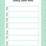 Printable Meal Planning Templates — Pam Rocca pertaining to Free Printable Dinner Menu Template