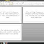 Printing Notes On Actual Note/Index Cards - Free Word Template in Microsoft Word Note Card Template