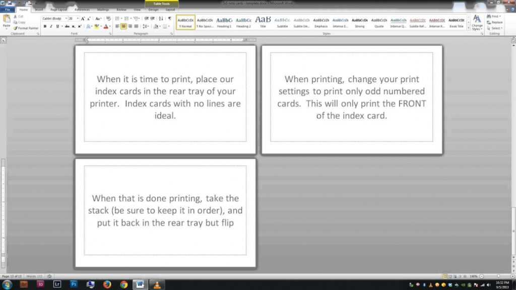 Printing Notes On Actual Note/Index Cards - Free Word Template pertaining to Microsoft Word Index Card Template