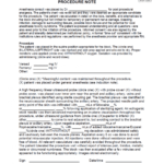 Procedure Notes — Crna Conferences - Twin Oaks Anesthesia with Procedure Note Template