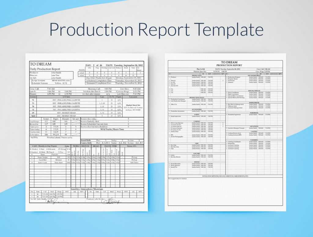 Production Report Template For Excel - Free Download | Sethero within Production Status Report Template