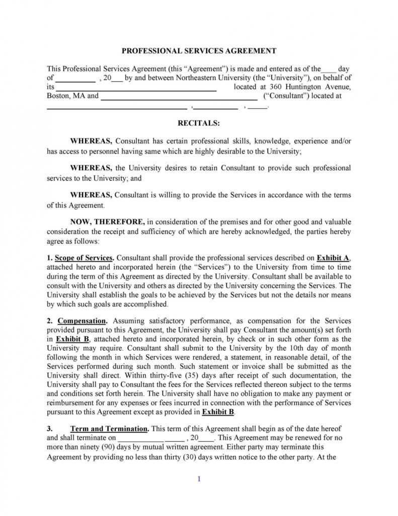 Professional Service Agreement Template ~ Addictionary pertaining to Physician Professional Services Agreement Template
