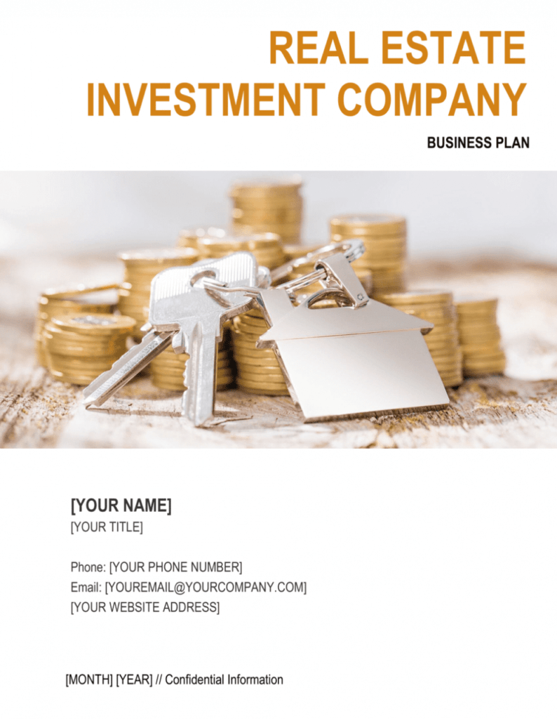 Real Estate Investment Company Business Plan Template | By intended for Real Estate Investment Business Plan Template