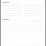 Recipe Template For Word ~ Addictionary intended for Full Page Recipe Template For Word