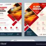 Red Flyer Template Layout Design Corporate Vector Image pertaining to Make Flyer Template