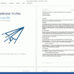Release Notes Templates pertaining to Software Release Notes Template Word