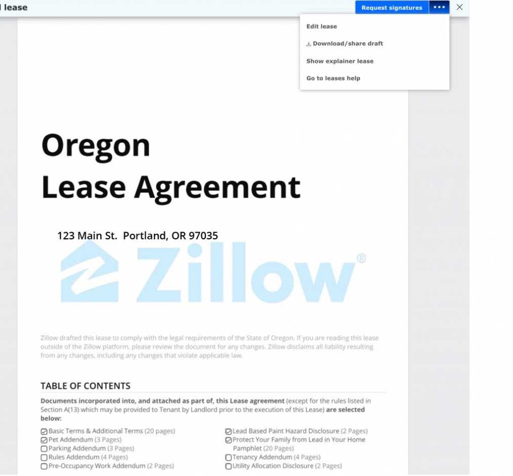 Rental Lease Agreement: Create A Lease For Free | Zillow in Zillow Lease Agreement Template