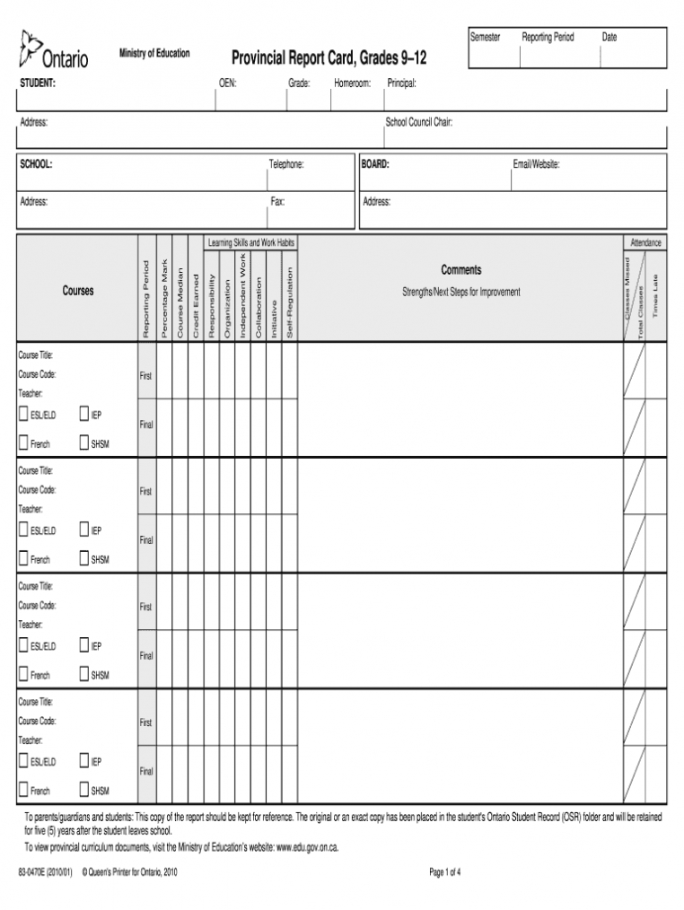 Report Card Template - Fill Out And Sign Printable Pdf Template | Signnow pertaining to Boyfriend Report Card Template
