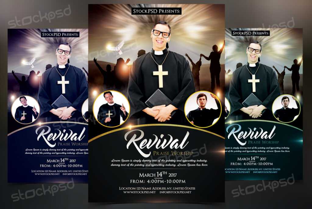 Revival - Free Church &amp; Pastor Psd Flyer Template On Behance intended for Free Church Revival Flyer Template