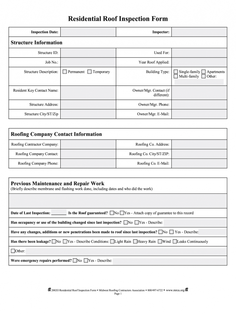 Roof Inspection Form - Fill Out And Sign Printable Pdf Template | Signnow throughout Roof Inspection Report Template